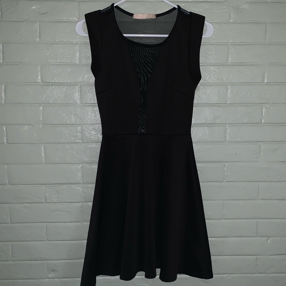 Medium Malloy See-through cut out black cocktail mini dress